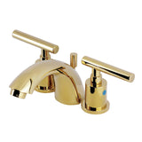 Manhattan Two-Handle 3-Hole Deck Mount Mini-Widespread Bathroom Faucet with Pop-Up Drain