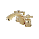 Millennium Two-Handle 3-Hole Deck Mount Mini-Widespread Bathroom Faucet with Pop-Up Drain
