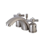 Millennium Two-Handle 3-Hole Deck Mount Mini-Widespread Bathroom Faucet with Pop-Up Drain