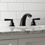 Royale Two-Handle 3-Hole Deck Mount Widespread Bathroom Faucet with Pop-Up Drain