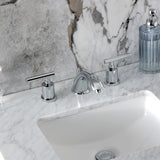 Manhattan Two-Handle 3-Hole Deck Mount Widespread Bathroom Faucet with Retail Pop-Up Drain