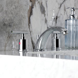 Manhattan Two-Handle 3-Hole Deck Mount Widespread Bathroom Faucet with Retail Pop-Up Drain