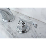 Royale Two-Handle 3-Hole Deck Mount Widespread Bathroom Faucet with Pop-Up Drain
