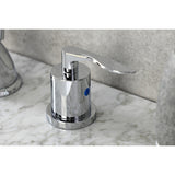 Serena Two-Handle 3-Hole Deck Mount Widespread Bathroom Faucet with Pop-Up Drain