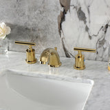 Manhattan Two-Handle 3-Hole Deck Mount Widespread Bathroom Faucet with Retail Pop-Up Drain
