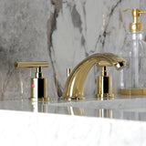 Manhattan Two-Handle 3-Hole Deck Mount Widespread Bathroom Faucet with Retail Pop-Up Drain