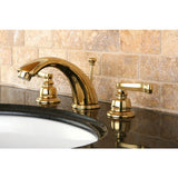 Royale Two-Handle 3-Hole Deck Mount Widespread Bathroom Faucet with Pop-Up Drain