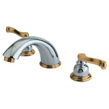 Royale Two-Handle 3-Hole Deck Mount Widespread Bathroom Faucet with Pop-Up Drain