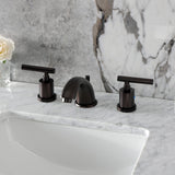 Manhattan Two-Handle 3-Hole Deck Mount Widespread Bathroom Faucet with Retail Pop-Up Drain