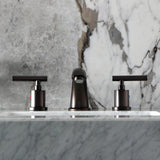 Manhattan Two-Handle 3-Hole Deck Mount Widespread Bathroom Faucet with Retail Pop-Up Drain