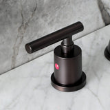 Manhattan Two-Handle 3-Hole Deck Mount Widespread Bathroom Faucet with Retail Pop-Up Drain