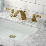 Royale Two-Handle 3-Hole Deck Mount Widespread Bathroom Faucet with Pop-Up Drain
