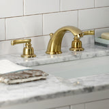 Royale Two-Handle 3-Hole Deck Mount Widespread Bathroom Faucet with Pop-Up Drain