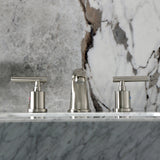 Manhattan Two-Handle 3-Hole Deck Mount Widespread Bathroom Faucet with Retail Pop-Up Drain