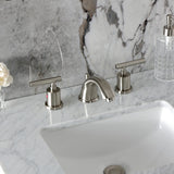 Manhattan Two-Handle 3-Hole Deck Mount Widespread Bathroom Faucet with Retail Pop-Up Drain
