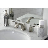 Serena Two-Handle 3-Hole Deck Mount Widespread Bathroom Faucet with Pop-Up Drain