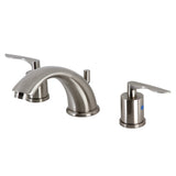 Serena Two-Handle 3-Hole Deck Mount Widespread Bathroom Faucet with Pop-Up Drain