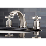 Millennium Two-Handle 3-Hole Deck Mount Widespread Bathroom Faucet with Pop-Up Drain