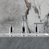 Manhattan Two-Handle 3-Hole Deck Mount Widespread Bathroom Faucet with Retail Pop-Up Drain
