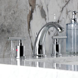 Manhattan Two-Handle 3-Hole Deck Mount Widespread Bathroom Faucet with Retail Pop-Up Drain