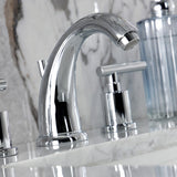 Manhattan Two-Handle 3-Hole Deck Mount Widespread Bathroom Faucet with Retail Pop-Up Drain