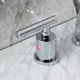 Manhattan Two-Handle 3-Hole Deck Mount Widespread Bathroom Faucet with Retail Pop-Up Drain