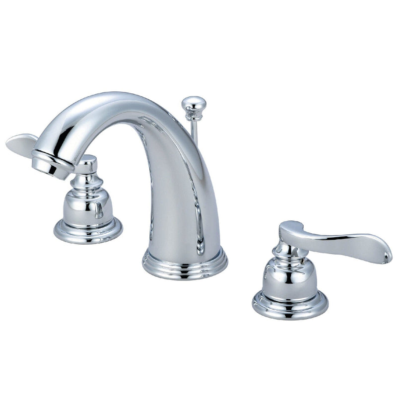 NuWave French Two-Handle 3-Hole Deck Mount Widespread Bathroom Faucet with Pop-Up Drain