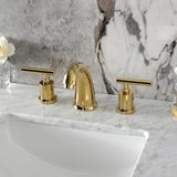 Manhattan Two-Handle 3-Hole Deck Mount Widespread Bathroom Faucet with Retail Pop-Up Drain