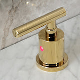 Manhattan Two-Handle 3-Hole Deck Mount Widespread Bathroom Faucet with Retail Pop-Up Drain