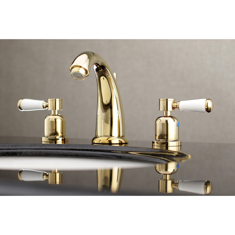 Paris Two-Handle 3-Hole Deck Mount Widespread Bathroom Faucet with Pop-Up Drain