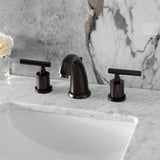 Manhattan Two-Handle 3-Hole Deck Mount Widespread Bathroom Faucet with Retail Pop-Up Drain