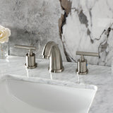 Manhattan Two-Handle 3-Hole Deck Mount Widespread Bathroom Faucet with Retail Pop-Up Drain