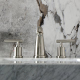 Manhattan Two-Handle 3-Hole Deck Mount Widespread Bathroom Faucet with Retail Pop-Up Drain