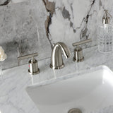 Manhattan Two-Handle 3-Hole Deck Mount Widespread Bathroom Faucet with Retail Pop-Up Drain
