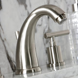 Manhattan Two-Handle 3-Hole Deck Mount Widespread Bathroom Faucet with Retail Pop-Up Drain