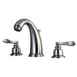 NuWave French Two-Handle 3-Hole Deck Mount Widespread Bathroom Faucet with Pop-Up Drain