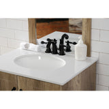 American Classic Two-Handle 3-Hole Deck Mount Widespread Bathroom Faucet with Pop-Up Drain
