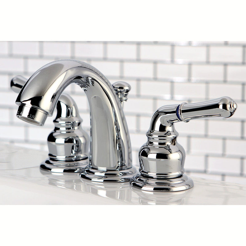 Magellan Two-Handle 3-Hole Deck Mount Widespread Bathroom Faucet with Pop-Up Drain