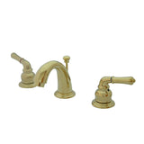 Magellan Two-Handle 3-Hole Deck Mount Widespread Bathroom Faucet with Pop-Up Drain