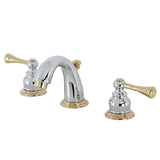 Vintage Two-Handle 3-Hole Deck Mount Widespread Bathroom Faucet with Pop-Up Drain
