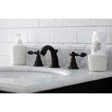 American Classic Two-Handle 3-Hole Deck Mount Widespread Bathroom Faucet with Pop-Up Drain