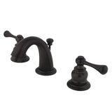 Vintage Two-Handle 3-Hole Deck Mount Widespread Bathroom Faucet with Pop-Up Drain