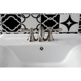 American Classic Two-Handle 3-Hole Deck Mount Widespread Bathroom Faucet with Pop-Up Drain