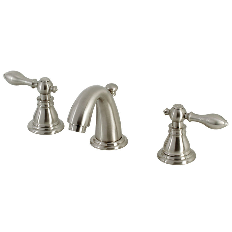 American Classic Two-Handle 3-Hole Deck Mount Widespread Bathroom Faucet with Pop-Up Drain