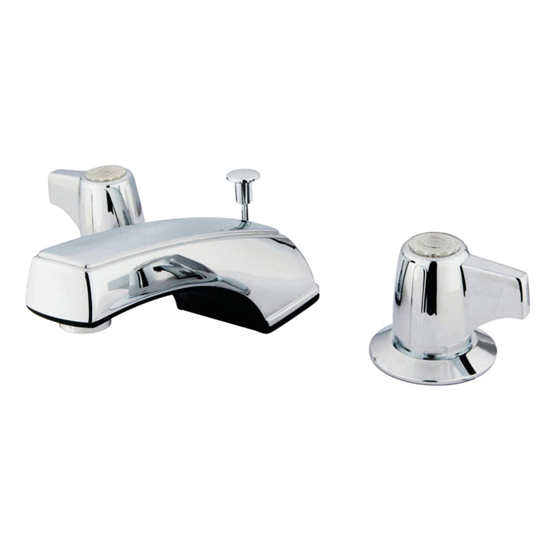 Americana Two-Handle 3-Hole Deck Mount Widespread Bathroom Faucet with Pop-Up Drain