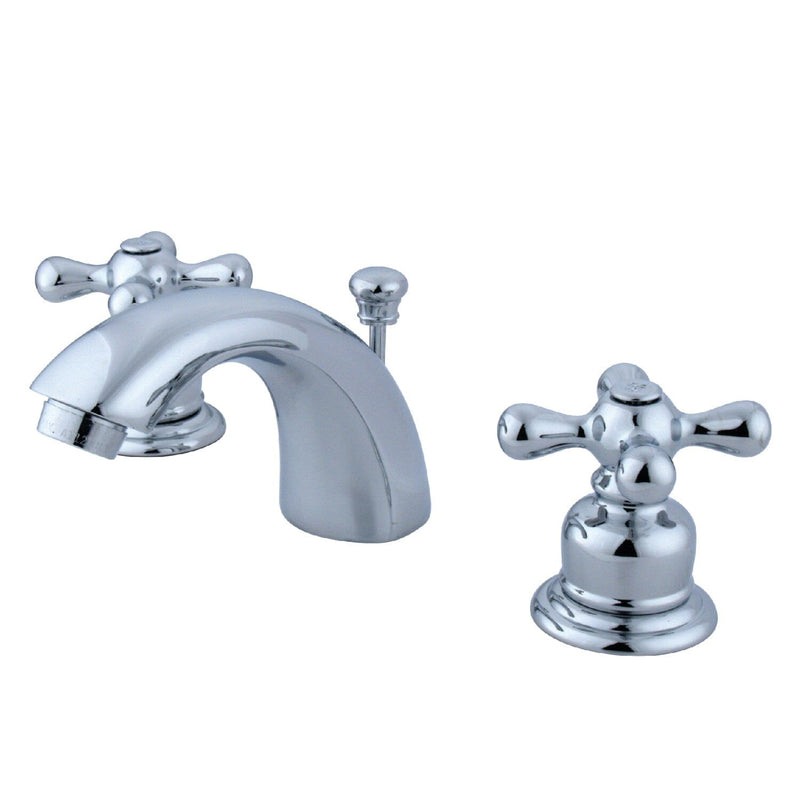 Victorian Two-Handle 3-Hole Deck Mount Mini-Widespread Bathroom Faucet with Pop-Up Drain