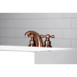 Victorian Two-Handle 3-Hole Deck Mount Mini-Widespread Bathroom Faucet with Pop-Up Drain