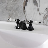 American Patriot Two-Handle 3-Hole Deck Mount Mini-Widespread Bathroom Faucet with Pop-Up Drain