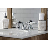 American Patriot Two-Handle 3-Hole Deck Mount Mini-Widespread Bathroom Faucet with Pop-Up Drain
