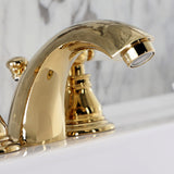 American Patriot Two-Handle 3-Hole Deck Mount Mini-Widespread Bathroom Faucet with Pop-Up Drain